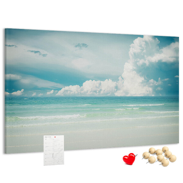 Cork board Sea landscape