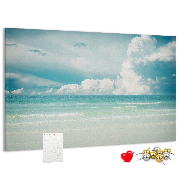 Cork board Sea landscape