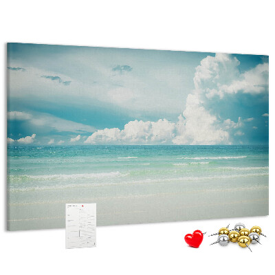 Cork board Sea landscape