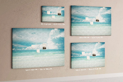 Cork board Sea landscape