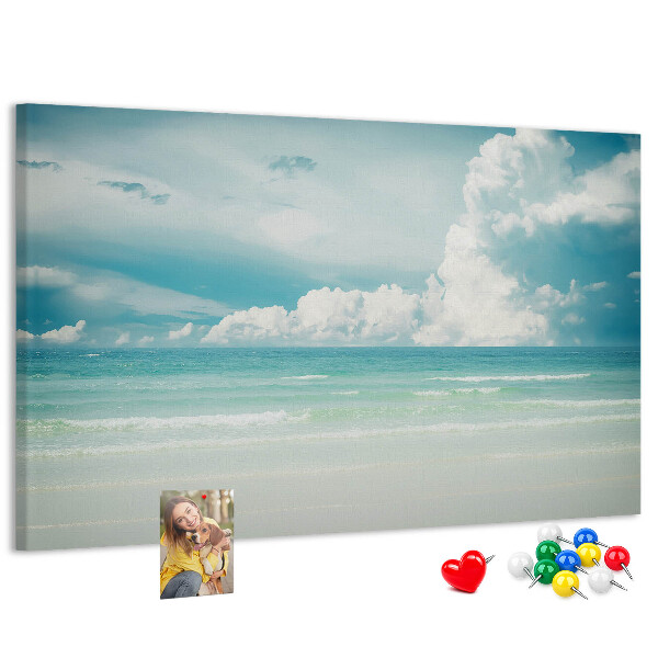 Cork board Sea landscape