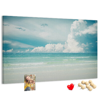 Cork board Sea landscape