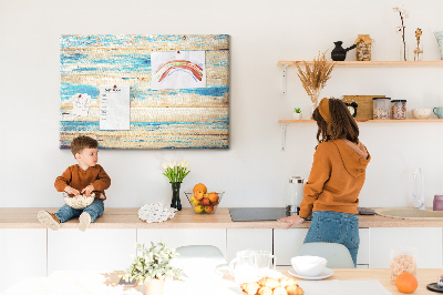 Cork display board Scratched wood