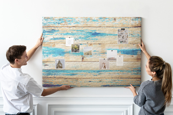 Cork display board Scratched wood