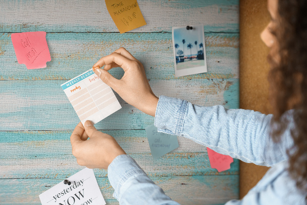Cork memo board Blue boards