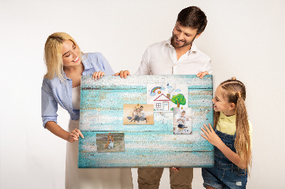 Cork memo board Blue boards