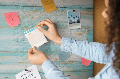Cork memo board Blue boards
