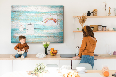 Cork memo board Blue boards
