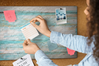 Cork memo board Blue boards