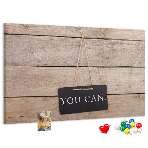 Cork memo board You can do it! lettering