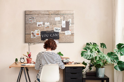Cork memo board You can do it! lettering