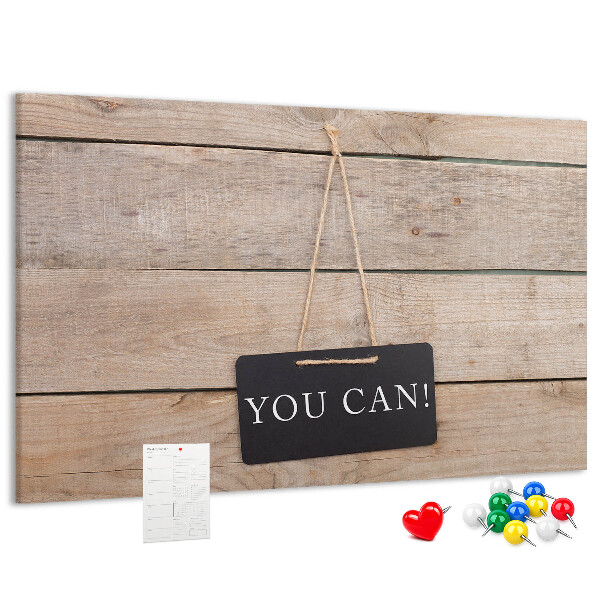 Cork memo board You can do it! lettering