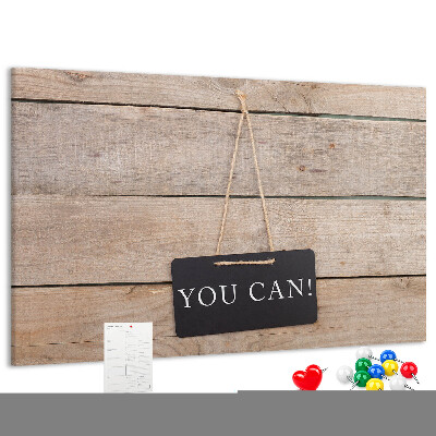 Cork memo board You can do it! lettering