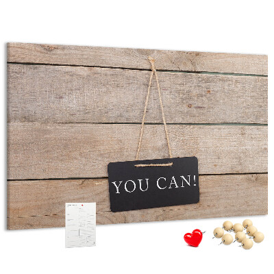 Cork memo board You can do it! lettering