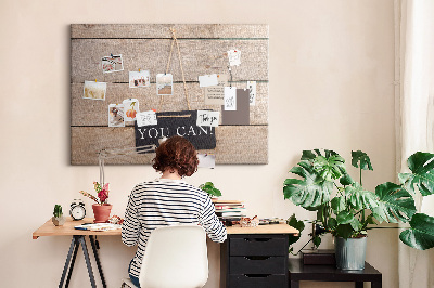 Cork memo board You can do it! lettering