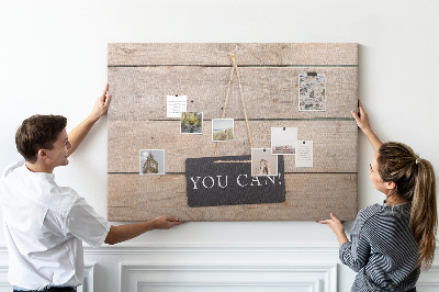Cork memo board You can do it! lettering