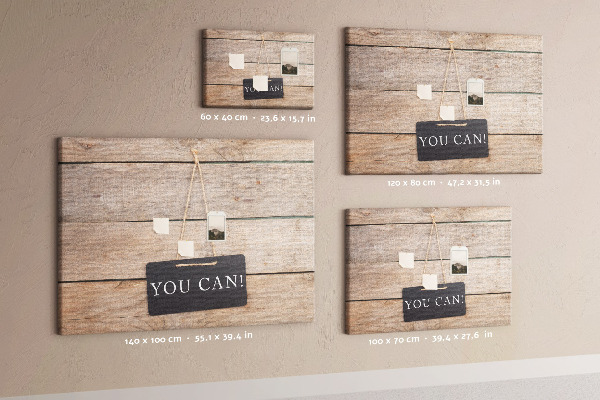Cork memo board You can do it! lettering