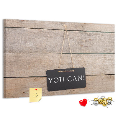 Cork memo board You can do it! lettering
