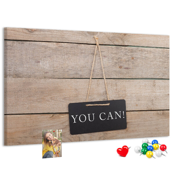 Cork memo board You can do it! lettering