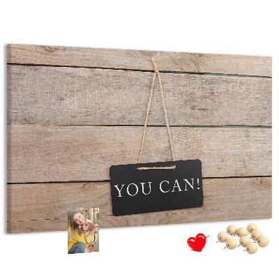 Cork memo board You can do it! lettering