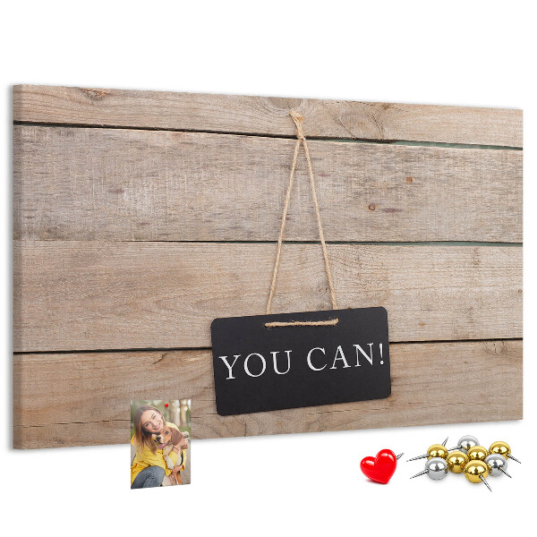 Cork memo board You can do it! lettering