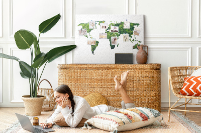 Cork display board Green forest map