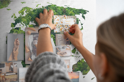 Cork display board Green forest map