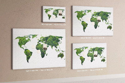 Cork display board Green forest map