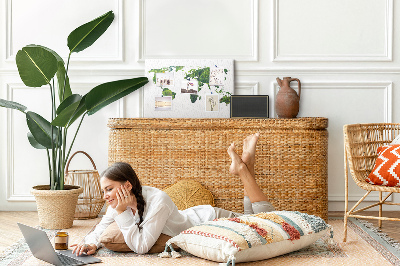 Cork display board Green forest map