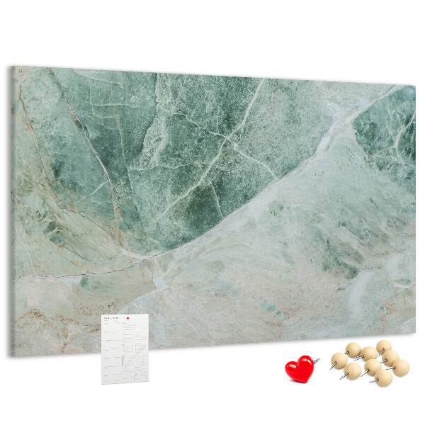 Cork memo board Marble surface