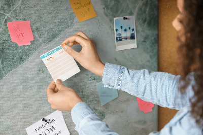 Cork memo board Marble surface