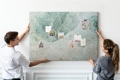 Cork memo board Marble surface