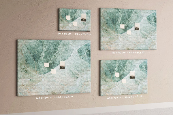 Cork memo board Marble surface