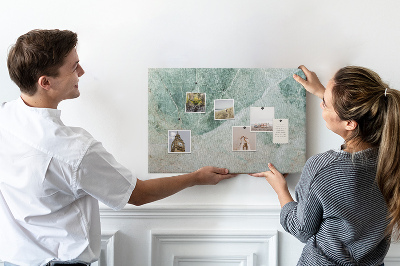 Cork memo board Marble surface