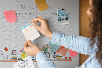 Cork board Weekly planner