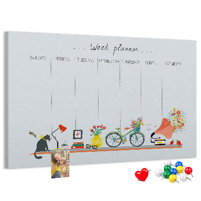 Cork board Weekly planner