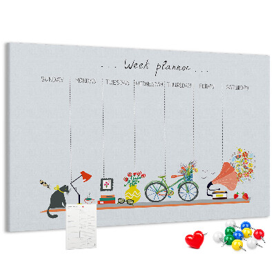 Cork board Weekly planner