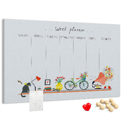 Cork board Weekly planner