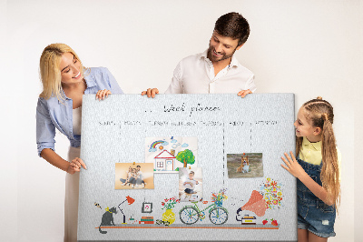 Cork board Weekly planner