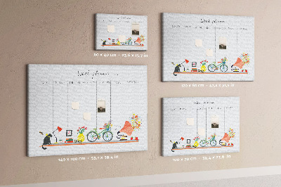 Cork board Weekly planner
