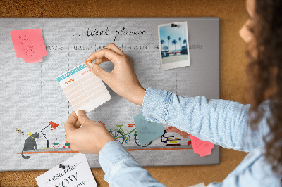 Cork board Weekly planner