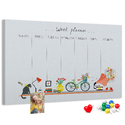 Cork board Weekly planner