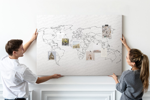 Cork display board Travel quote
