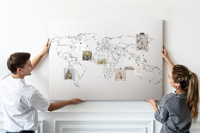 Cork display board Travel quote