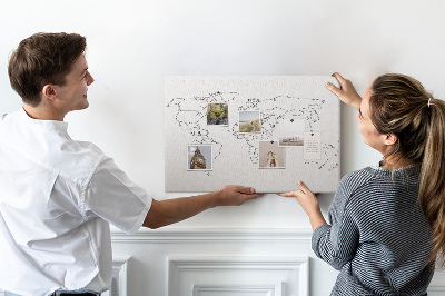 Cork display board Travel quote