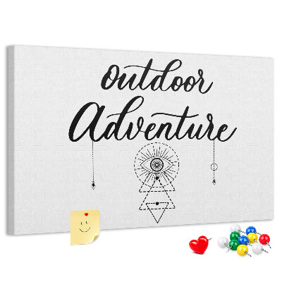 Cork board Adventure away from home