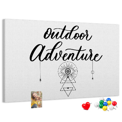 Cork board Adventure away from home