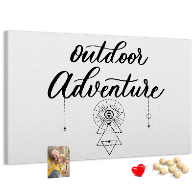 Cork board Adventure away from home