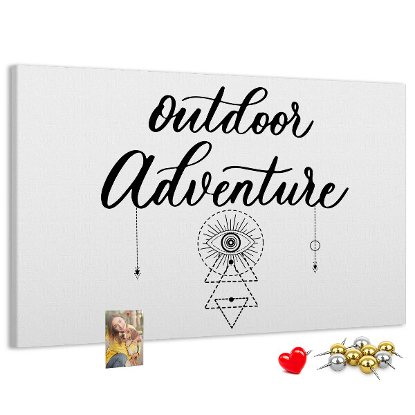 Cork board Adventure away from home