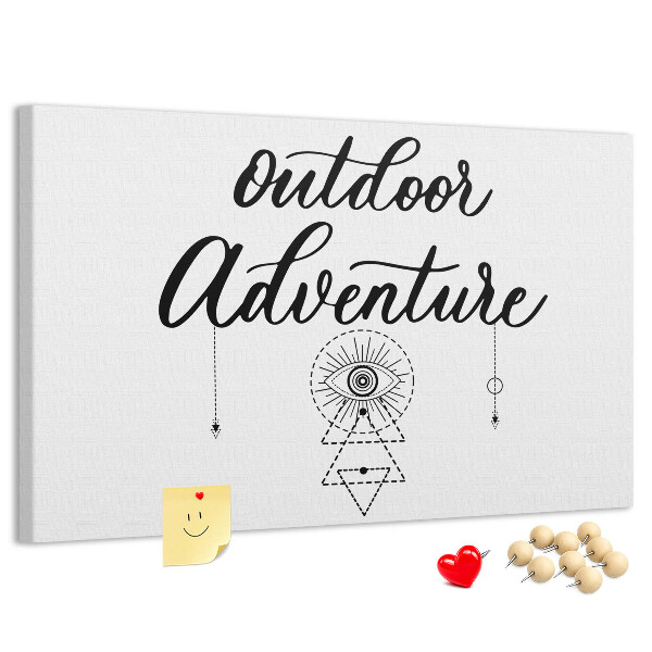 Cork board Adventure away from home